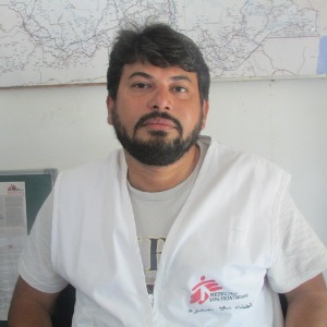 MSF field Coordinator, Mr Shaukat  Muttaqi taking to ST in Bor state hospital