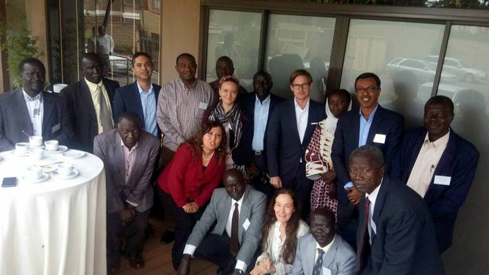 SPLM-N and UN officials pose for a collective picture after the signing of child protection agreement in Nairobi on 1 March  2017 (ST Photo)