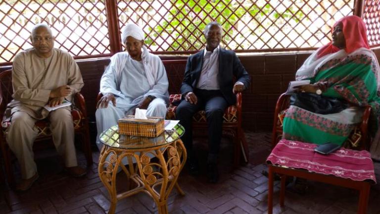 Al-Mahdi and Mbeki meet Omdurman on 7 April 2017 (St Photo)