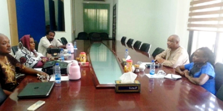 LDP leader Mayada Soar al-Dahab meets with the AU and IGAD representatives in Khartoum (ST file photo)