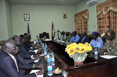 The security meeting chaired by President Salva Kiir in the capital, Juba, June 29, 2017 (ST)