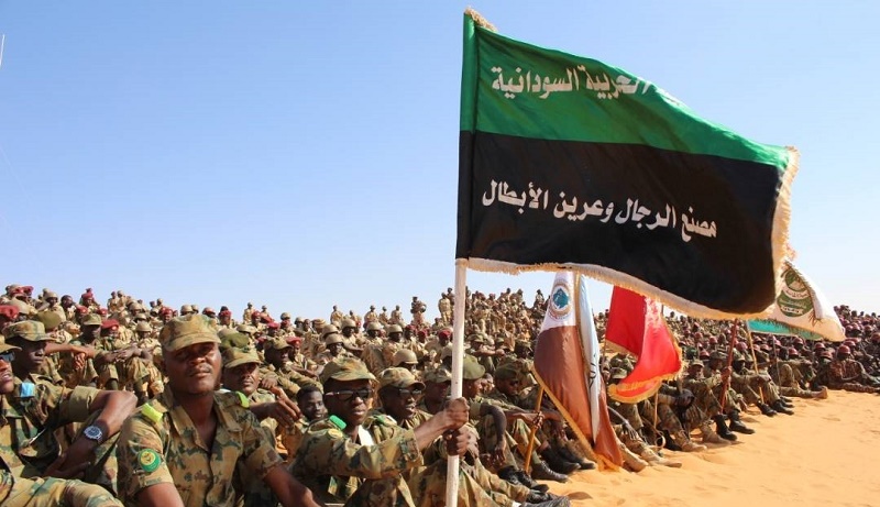 Sudanese troops participating in the 