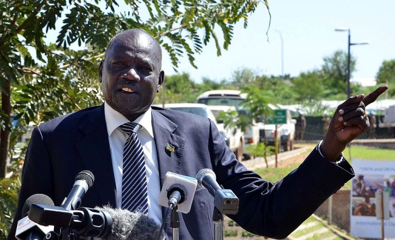 South Sudan’s Information Minister Michael Makuei (File photo Samir Bol/Anadolu Agency/Getty Images)