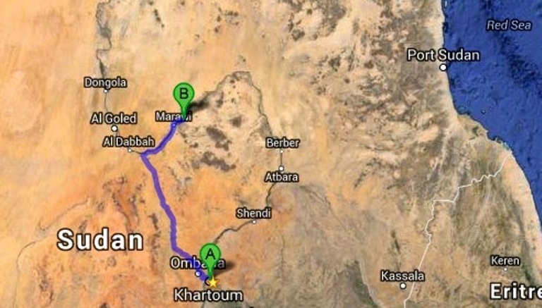 Khartoum - Marawi map (ST)