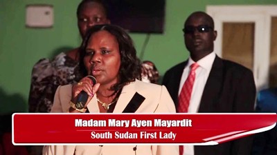 South Sudan's first lady Mary Ayen (SSTV photo)