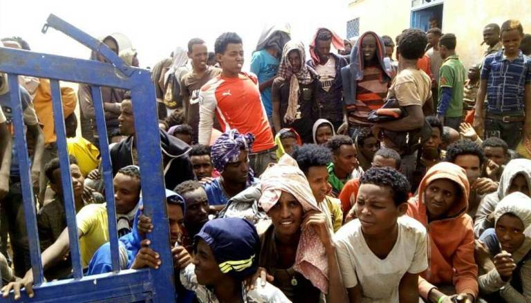 231 victims of human trafficking freed by Sudanese forces on 8 May 2018 (ST photo)