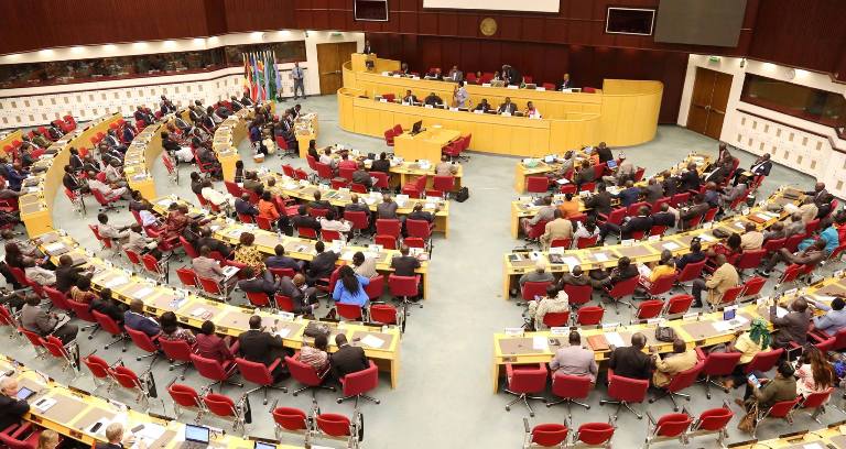 A general view of the closing session of the IGAD brokered second phase of the HLRF on 23 May 2018 - (Photo Ethiopian FM)