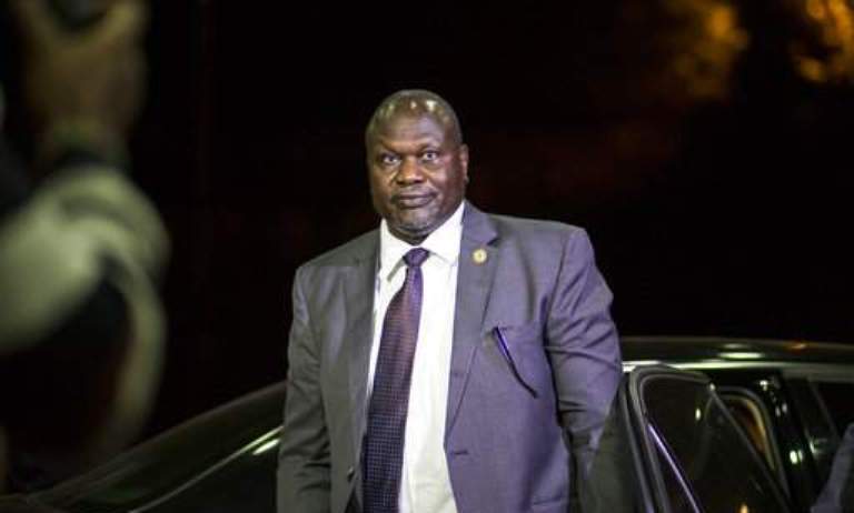 South Sudan's opposition leader Riek Machar arrives at the office of Ethiopia's Prime Minister for a meeting with South Sudan's President Salva Kiir, in Addis Ababa, Ethiopia Wednesday, June 20, 2018. (Photo AP)