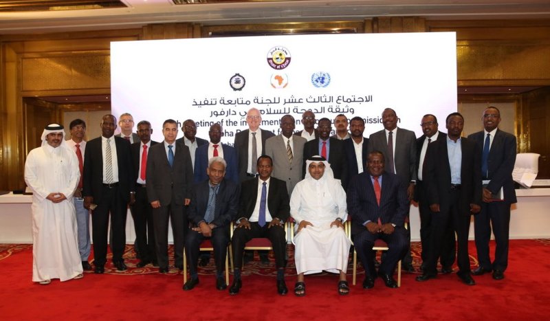 the 13th meeting of the Implementation Follow up Commission (IFC) of the Doha Document for Peace in Darfur (DDPD) in Doha on 11 July 2018 (UNAMID Photo)