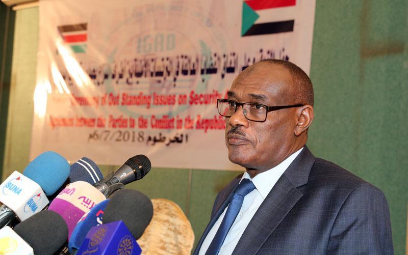 Sudan's FM at the signing ceremony of the security arrangements agreement 6 July 2018  (ST Photo)