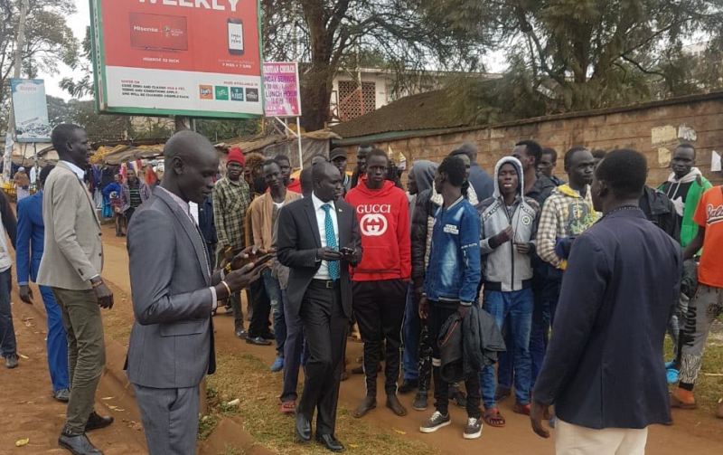 Undocumented South Sudanese released in Nyeri town Kenya after the intervention of the embassy in Nairobi on 30 August 2018 (ST photo)