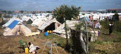 Thousands of people living in a UN protection camp in Juba, South Sudan, have been relocated to new temporary housing, Mangateen camp (UN photo)