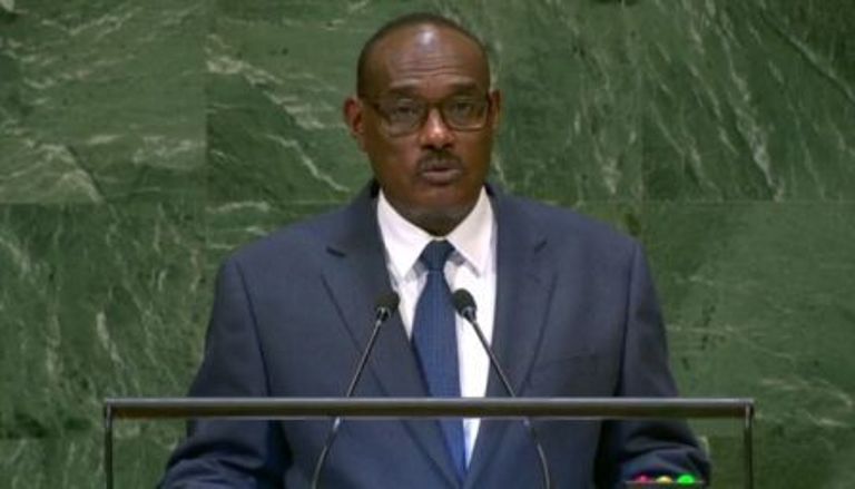 Sudan FM speaks before the UN General Assembly on 1 oct 2018  (ST Photo)
