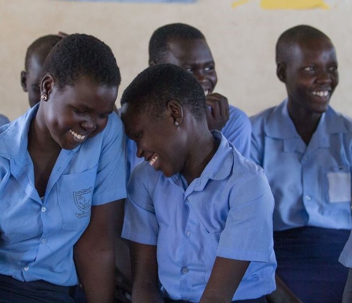 South Sudanese pupils at Nyumanzi refugee settlement camp in Adjumani, Uganda (Getty Image)