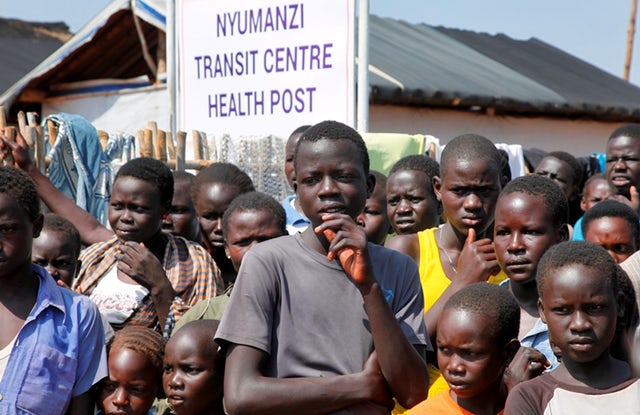 South Sudanese refugees at Nyumanzi settlement camp in Adjumani (Getty Image)