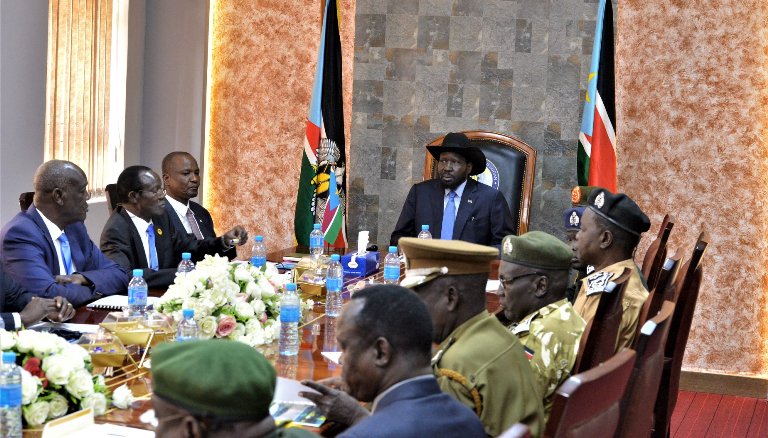 President Kiir chairs National Security Committee Council meeting on 10 Dec 2018 (Photo SSPPU)