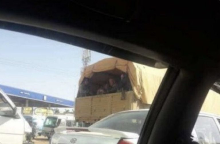 Wagner military spotted in Khartoum streets during last December protests (phot activists)