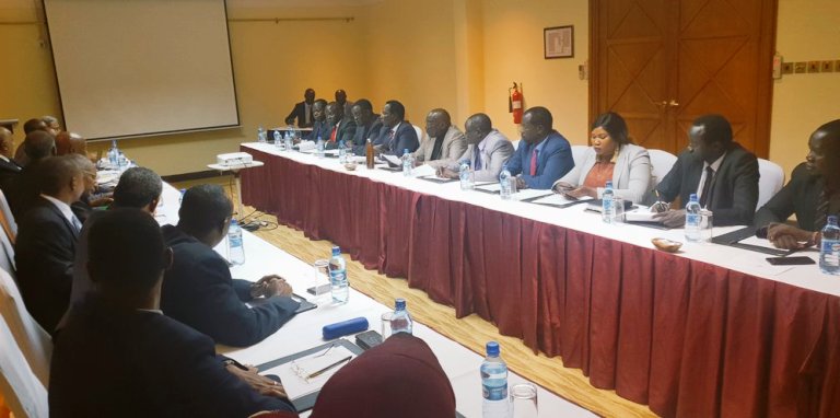 Delegations of SSUF led by Paul Malong and IGAD led by Special envoy Wais meet in Nairobi on 11 March  2019 (Photo IGAD)