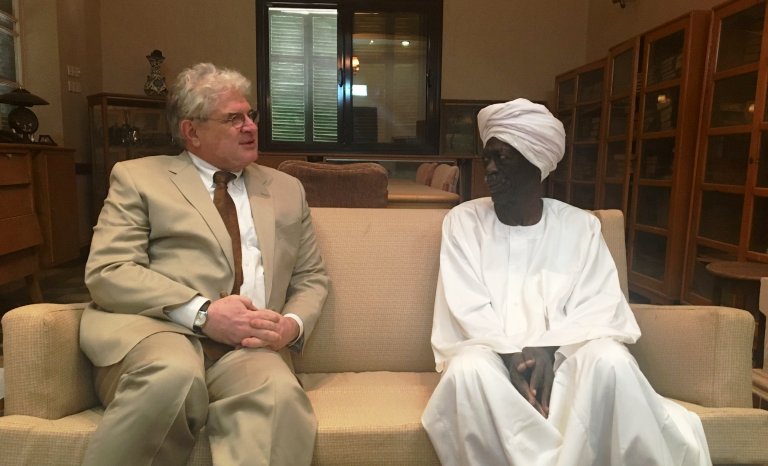 U.S. Charge d’Affaires Steven Koutsis paid a visit to Youssef Siddiq after his release on 31 March - (US Embassy photo)