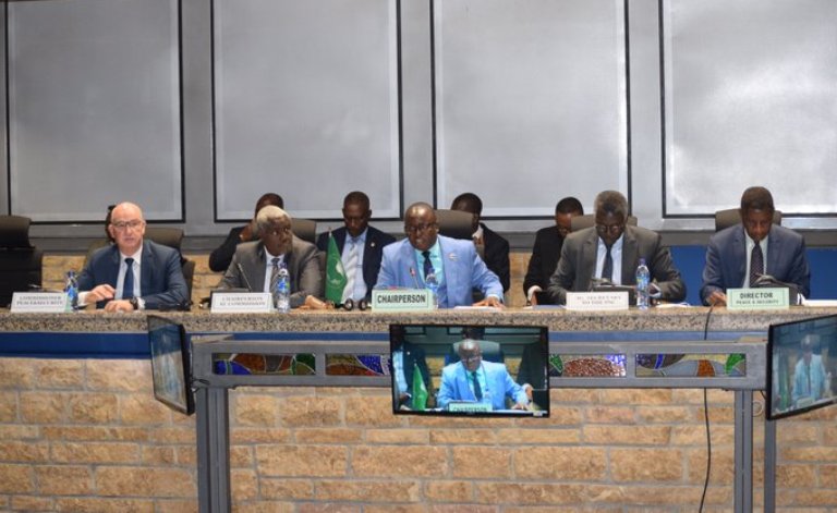 African Union's PSC meets in Addis Ababa to discuss situation in Sudan on 6 June 2019 (PSC Photo)
