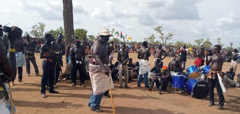 Malik Agar leader of a SPLM-N faction take part in a sit-in organized in a rebel-held area in the Blue Nile on 9 June 2019 (Photo SPLM-N Agar)