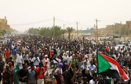 Tens of Thousands protest in Khartoum in support of civilian-led rule on 30 June 2019 (Photo Reuters)