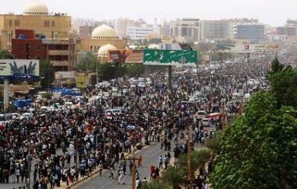 Sudanese protests in Khartoum streets on 30 June 2019 (Reuters)
