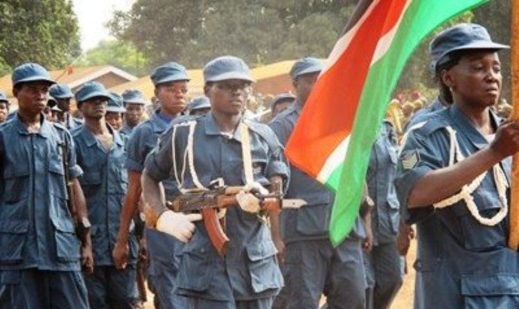 New police recruits during a parade in Yambio June 27, 2016 (ST)