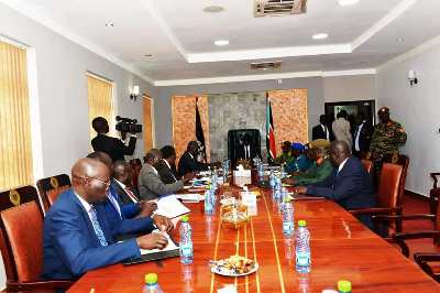 President Salva Kiir meets members of the National Security Council in Juba, September 24, 2019 (PPU)