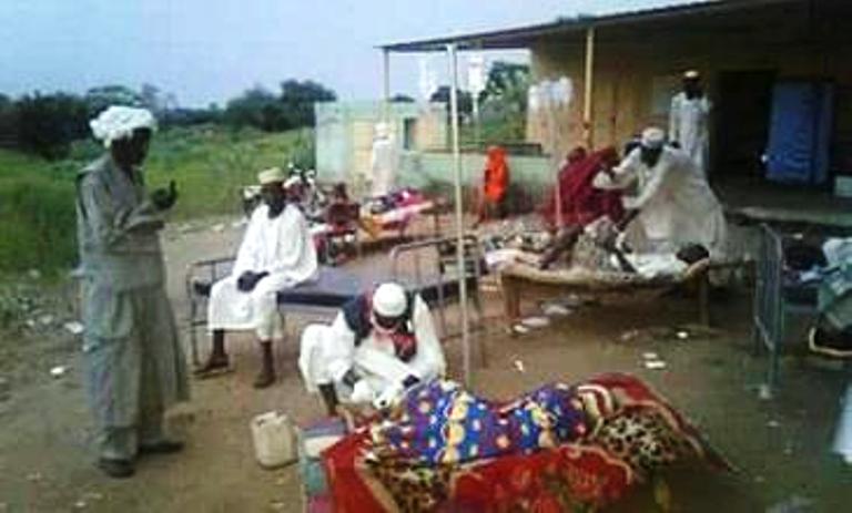 People suspected of cholera infection in al-Karory ville located north to Er Roseires in Blue Nile state (ST Photo)