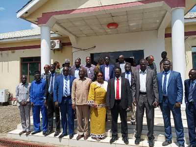 South Sudan Opposition Alliance members pose for a photo after electing new leaders, September 14, 2019 (Courtesy photo)