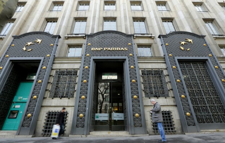 The headquarters of BNP Paribas in Paris. (AP Photo)