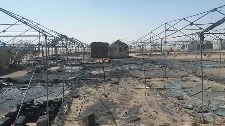Agadez camp in Niger destroyed by Sudanese  refugees on 4 January 2020 ( Tadress 24 info Photo)