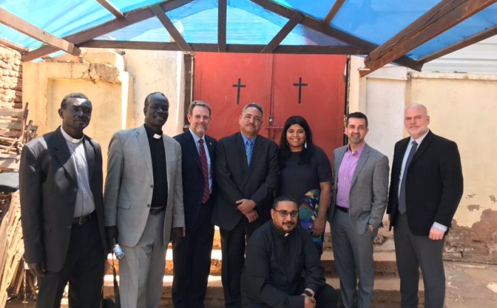 USCIRF delegation meets with representatives of the Christian community in Khartoum on 1 March 2020 (USCRIF photo)