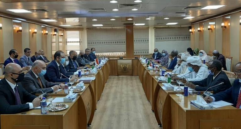 Sudan, Egypt foreign and irrigation ministers meet in Khartoum to discuss GERD crisis on 9 June 2021 (ST photo)