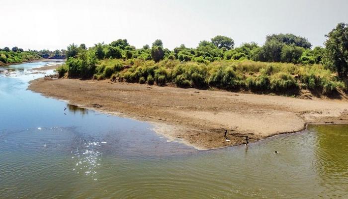 نهر الدندر بولاية سنار يصل مرحلة الفيضان