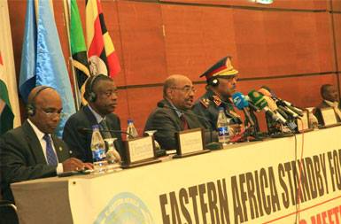البشير يخاطب مؤتمر وزراء الدفاع بدول شرق افريقيا في الخرطوم ـ الجمعة 24 أبريل 2015 