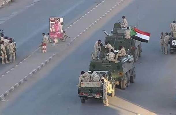 Sudanese army troops deployed in Khartoum