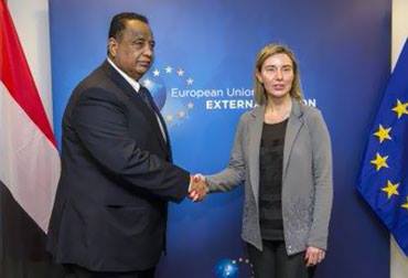غندور يلتقي فريدريكا موغيريني الممثل الأعلى للاتحاد الأوروبي للشؤون الخارجية والسياسات الأمنية  ببروكسل