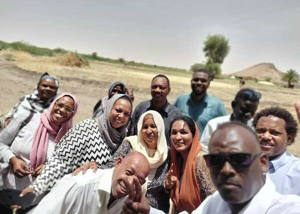 Emergency Lawyers pose out side Dabak prison on April 16 April 2022