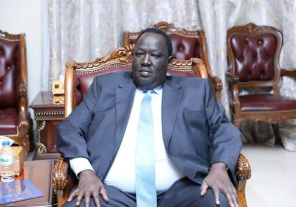 Tut Kew Gatluak South Sudanese President Senior Adviser in Khartoum meeting with the Head of the Sovereign Council Abdel Fattah Al Burahn on May 26, 2022