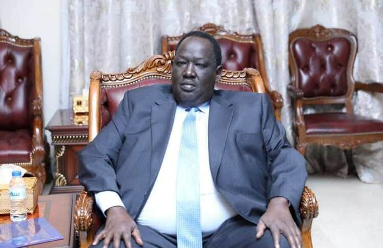 Tut Kew Gatluak South Sudanese President Senior Adviser in Khartoum meeting with the Head of the Sovereign Council Abdel Fattah Al Burahn on May 26, 2022