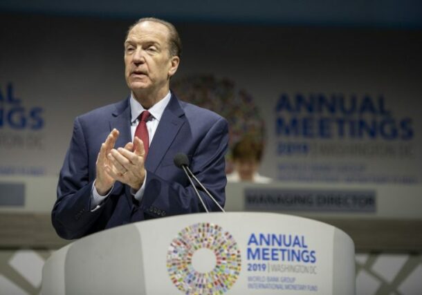World Bank Group president David Malpass speaks
