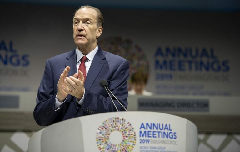 World Bank Group president David Malpass speaks