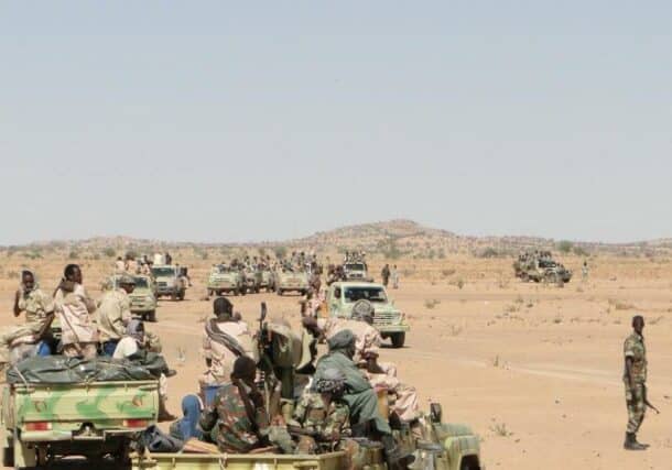 Sudanese troops in the border joint force with Chad (file photo)