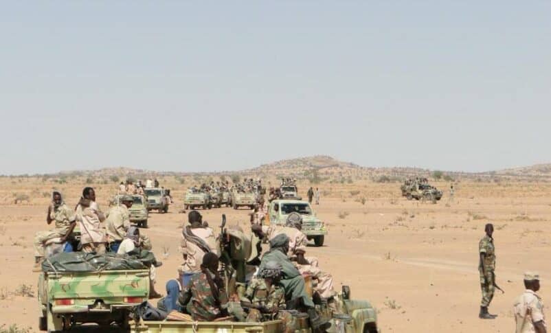 Sudanese troops in the border joint force with Chad (file photo)