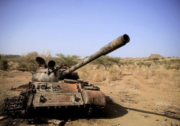 A destroyed tank Ethiopia