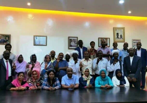 SPLM-RDC National Central Council members pose on October 24, 2022
