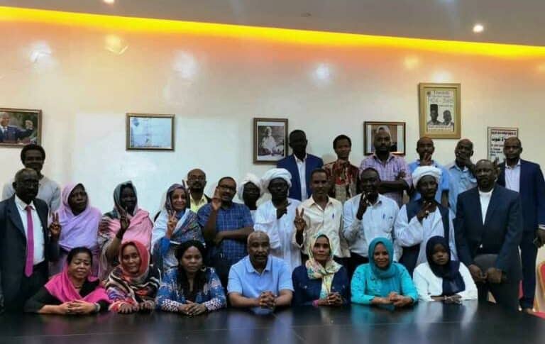SPLM-RDC National Central Council members pose on October 24, 2022