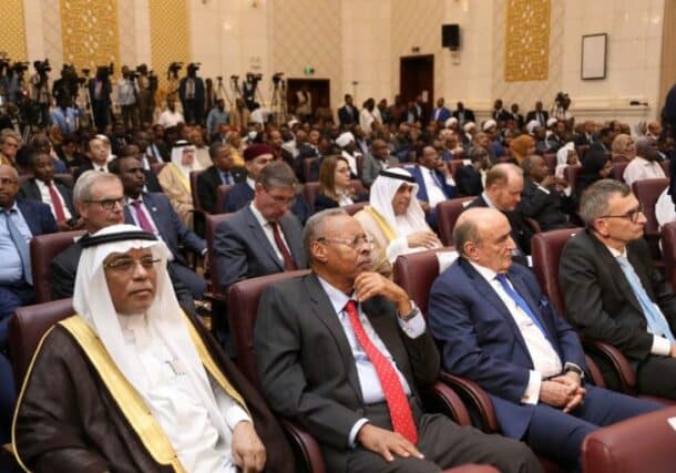 Foreign diplomats in Khartoum attend the signing of the Political Framework Agreement on December 5, 2022
